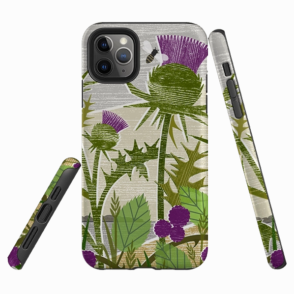 Vivid Coloration iPhone Tough Case - Purple Thistle By Liane Payne