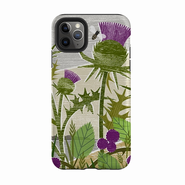 Slim Look iPhone Tough Case - Purple Thistle By Liane Payne