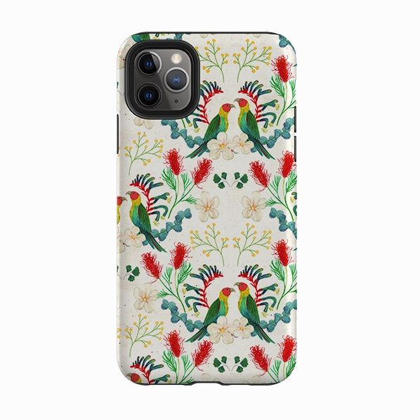 Vivid Coloration Protective Look iPhone Tough Case - Rainbow Lorikeet By Katherine Quinn