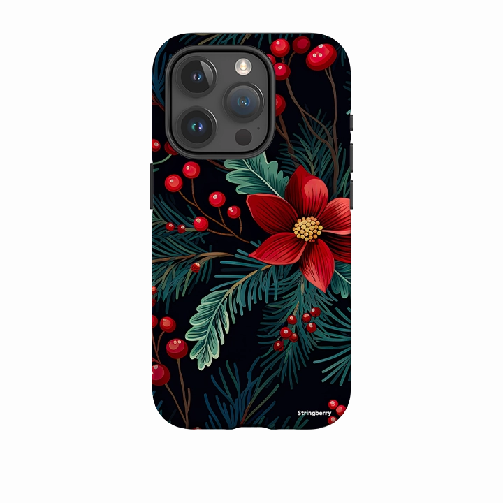 iPhone Tough Case - Red Berries II Anti Scratch Layer