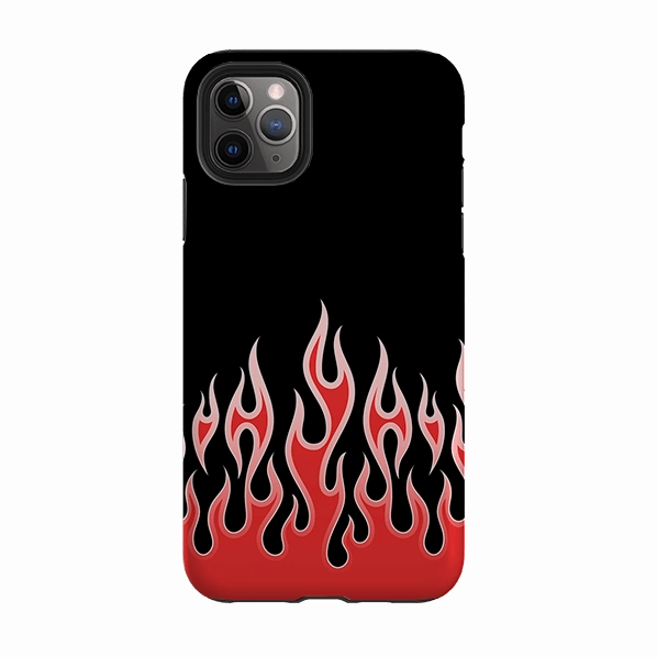 Glossy Pattern Creative Texture iPhone Tough Case - Red Flames