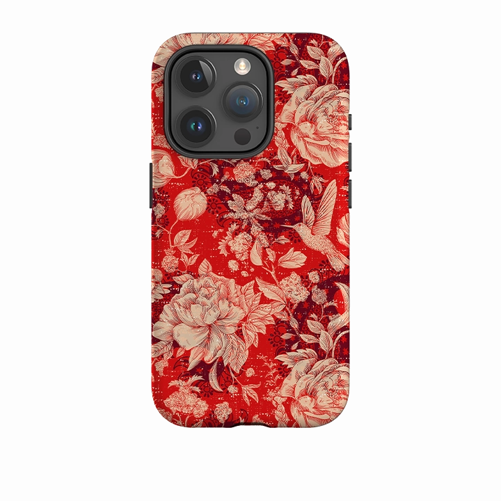 iPhone Tough Case - Red Peonies Light Build