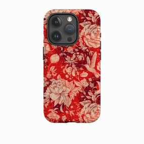 iPhone Tough Case - Red Peonies Light Build