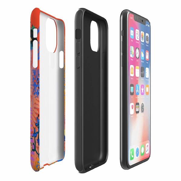 iPhone Tough Case - Red Sky By Tiffany Lynch Minimal Cover Colorful Design