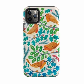 Smooth Texture Pattern Flexible Pattern Layer iPhone Tough Case - Robins By Tracey English