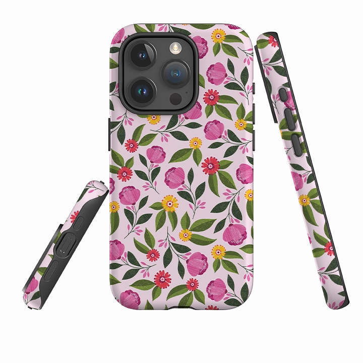 iPhone Tough Case - Rose Garden II By Ali Brookes Soft edges