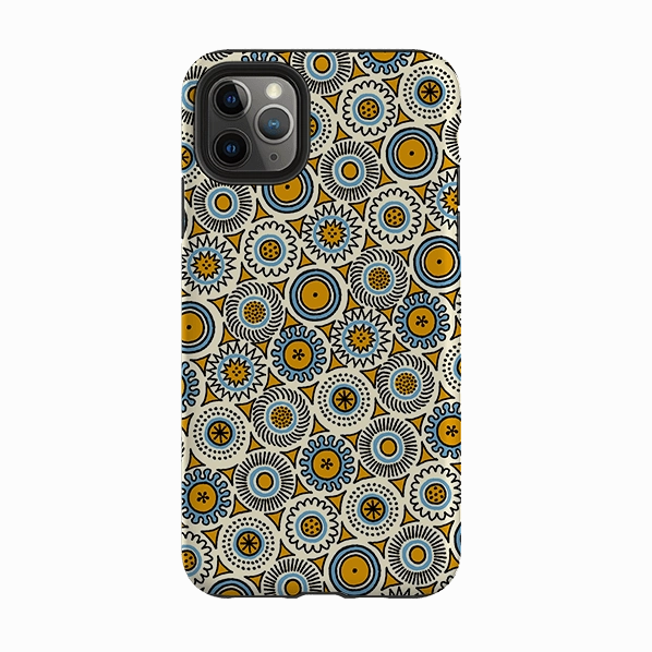 Edge Protection Flexible Protection iPhone Tough Case - Roundels By Cressida Bell