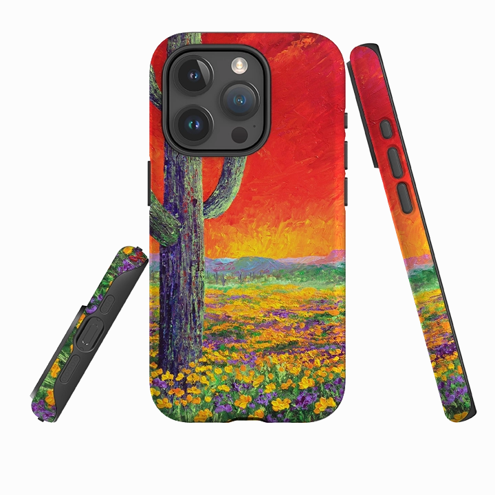 iPhone Tough Case - Saguaro Sunset By Linda Calvert Jacobson Smooth Grip Layer