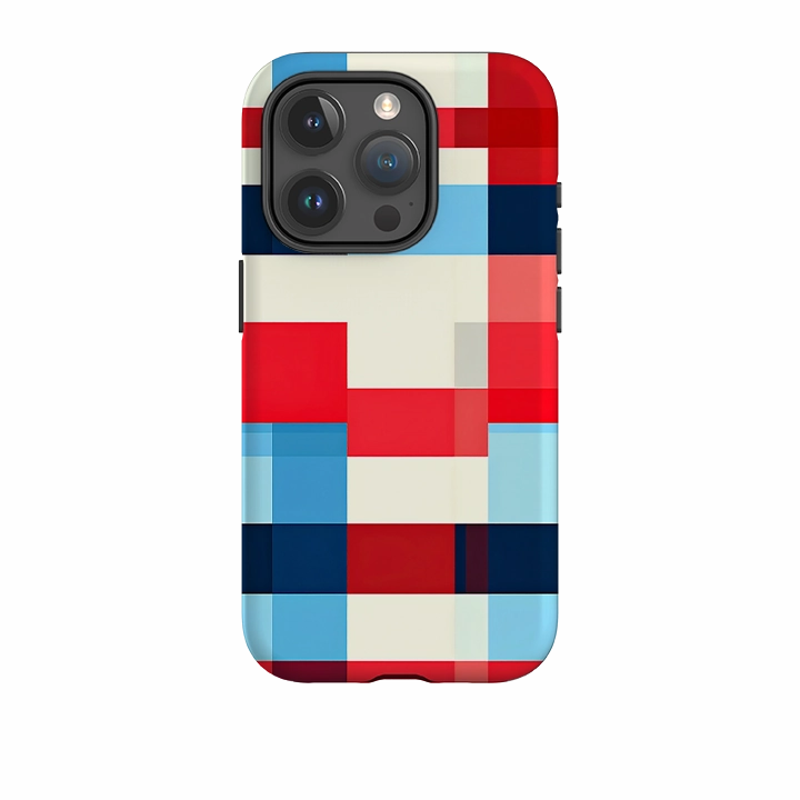 iPhone Tough Case - San Jose Gingham Artistic Design Gloss Finish