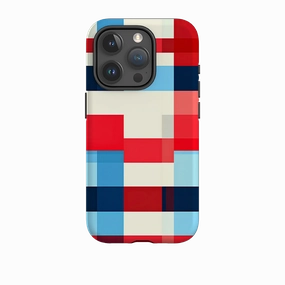 iPhone Tough Case - San Jose Gingham Artistic Design Gloss Finish