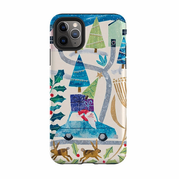Professional Style Frosted surface iPhone Tough Case - Santa Driving Home By Tracey English