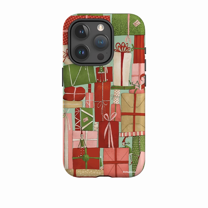 iPhone Tough Case - Santas Helpers II By Maja Lindberg easy installation Protective Surface