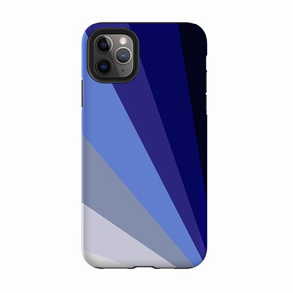 iPhone Tough Case - Sapphire Fan By Kitty Joseph Scratchproof Surface Colorful Accent