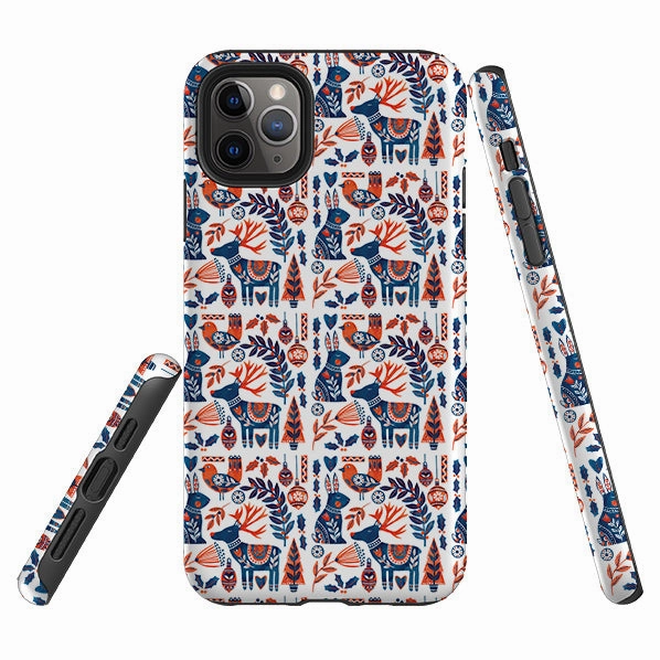 Durable Finish Layer iPhone Tough Case - Scandi Animals By Tracey English