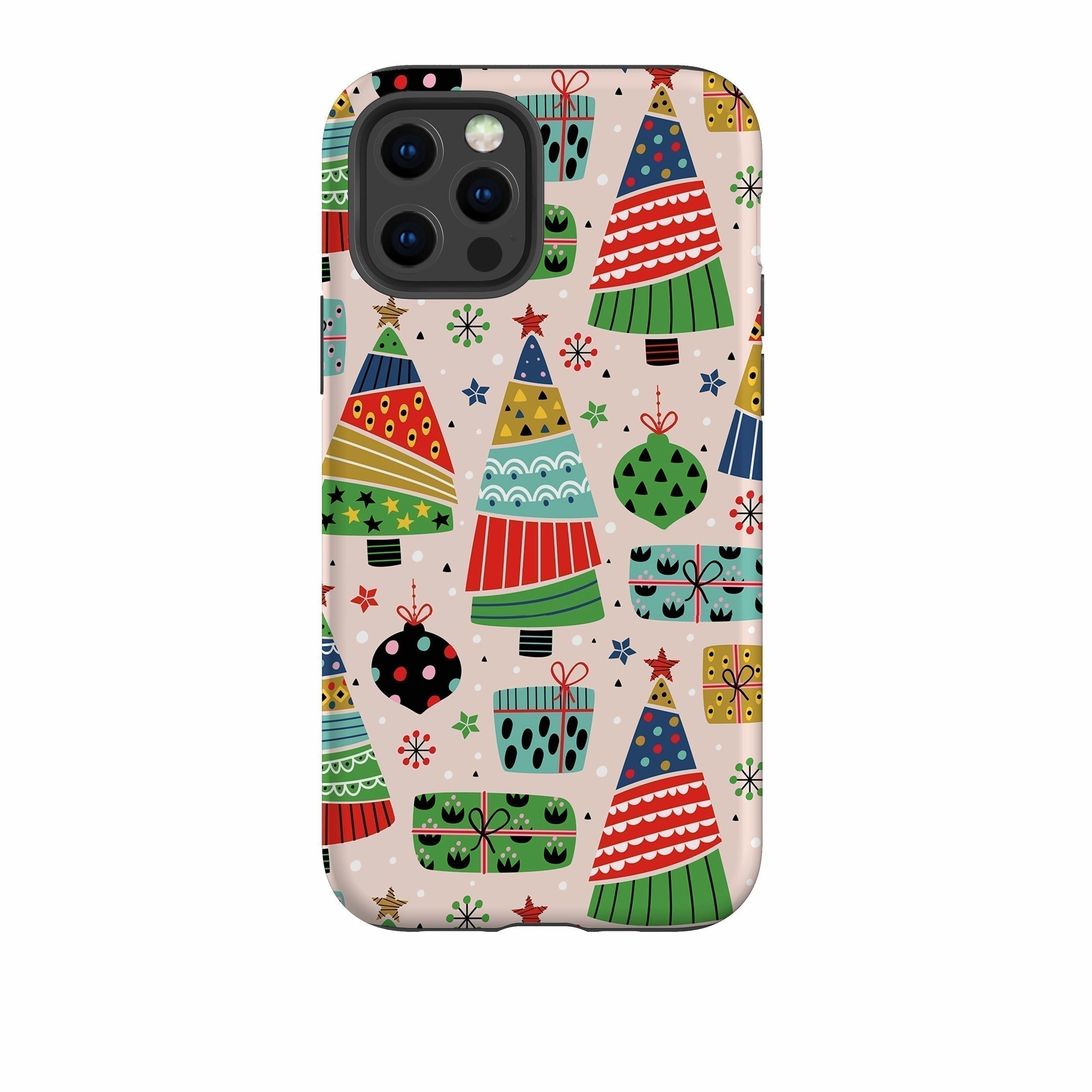 Durable Build Texture iPhone Tough Case - Scandi Xmas II