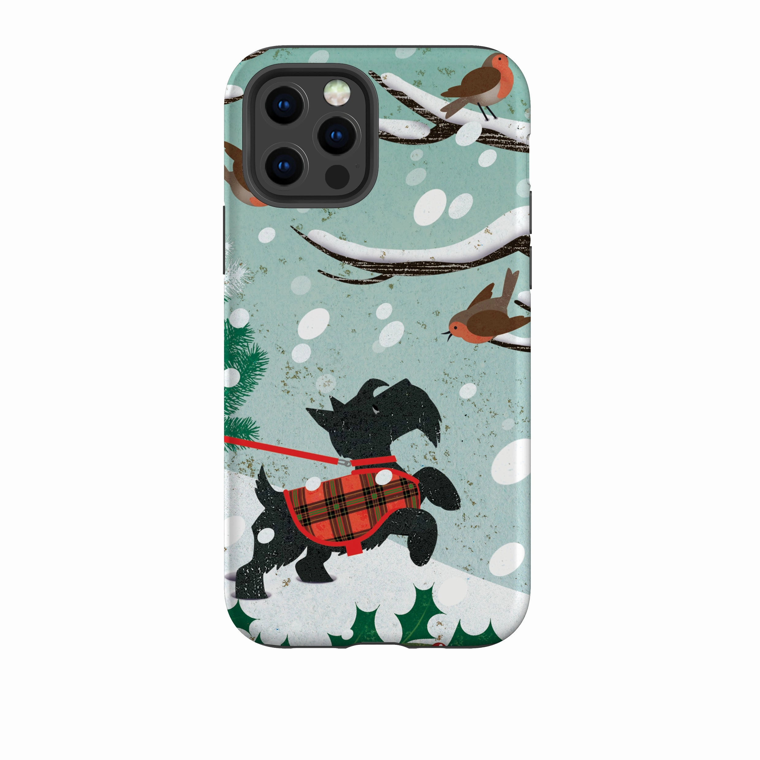iPhone Tough Case - Scottie in Snow By Liane Payne Scratch Guard Smooth Layer