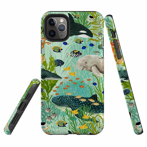 iPhone Tough Case - Sea Life By Katherine Quinn Modern Texture Look