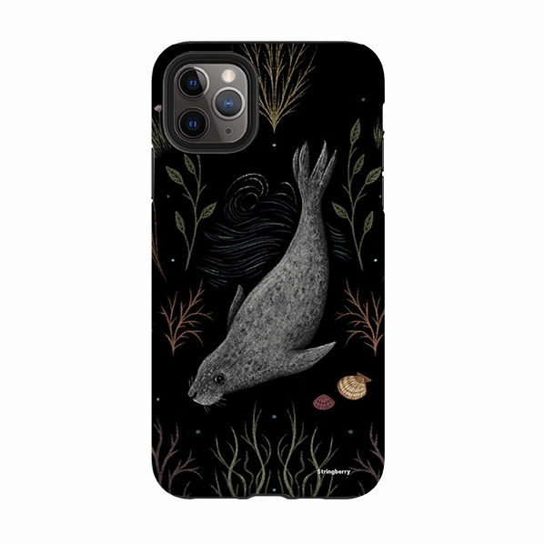 iPhone Tough Case - Seal By Anna Stead Minimal Texture Layer Elegant Texture