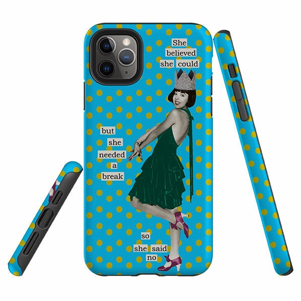 iPhone Tough Case - She Believed She Could By Clare Jordan Portable Shield Refined Edge