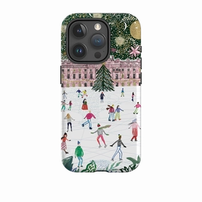 Non slip grip iPhone Tough Case - Skating At Somerset House By Emma Frances Grant