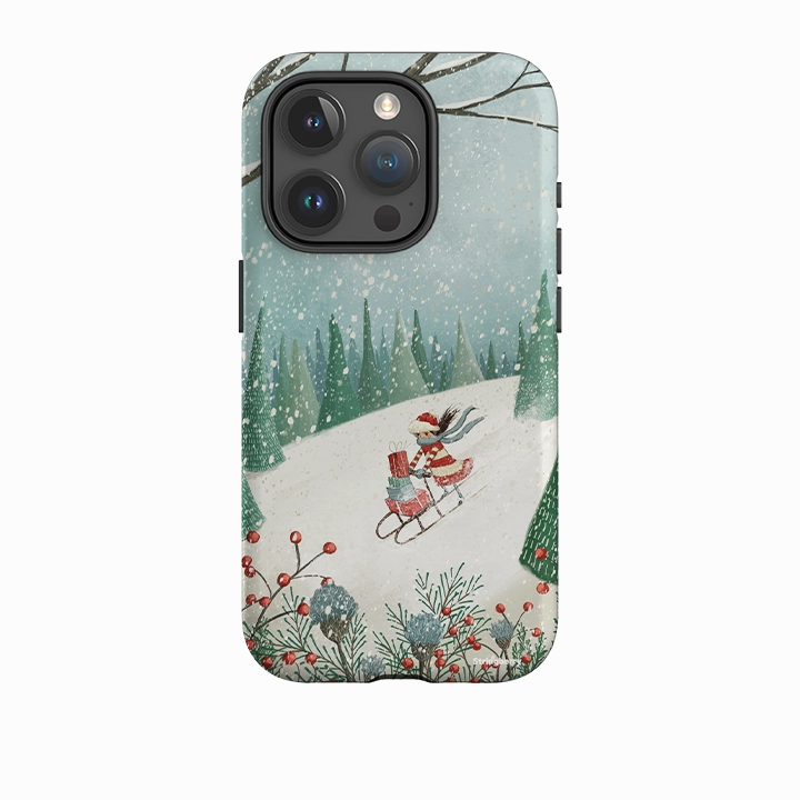 iPhone Tough Case - Sleigh Delivery By Maja Lindberg Protective Build Texture