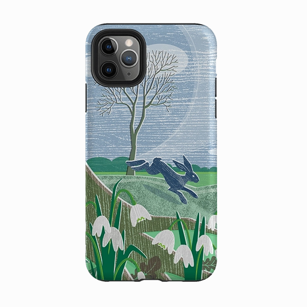 Soft Frame iPhone Tough Case - Snowdrops And Hare By Liane Payne