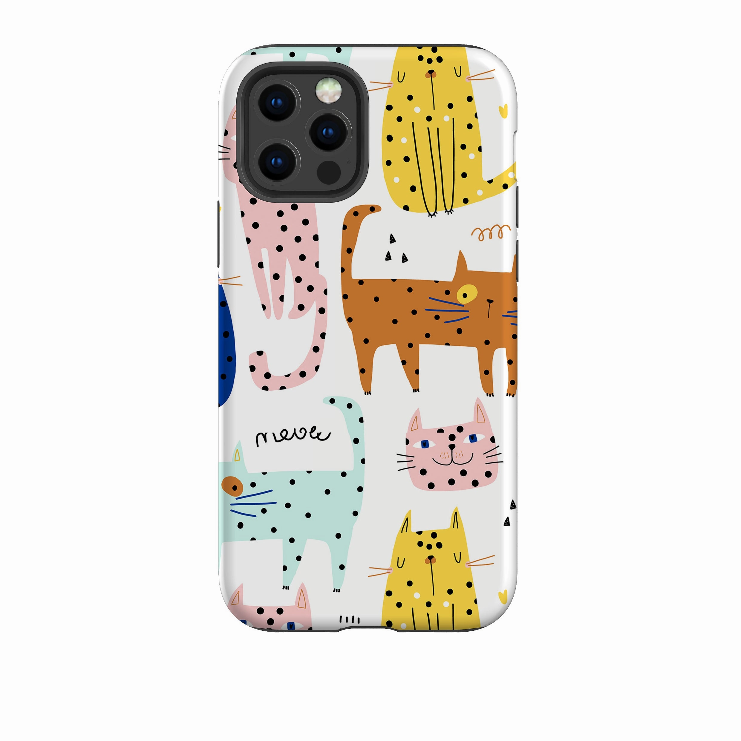 Elegant Design Layer iPhone Tough Case - Spotty Kitty