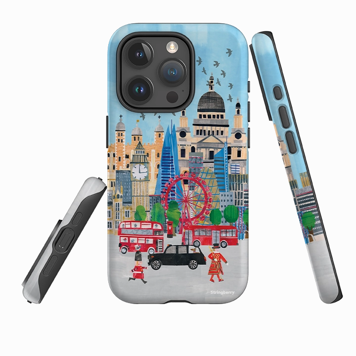 Durable Finish Layer daily protection iPhone Tough Case - Spring In London By Tracey English