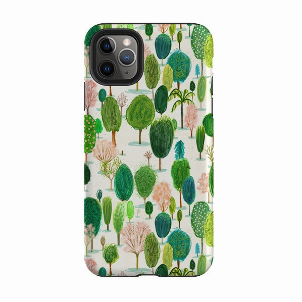 Minimal Texture Layer iPhone Tough Case - Spring In The Arboretum By Katherine Quinn