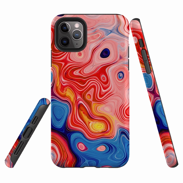 Hybrid Protection Magnetic Mount iPhone Tough Case - Strawberry