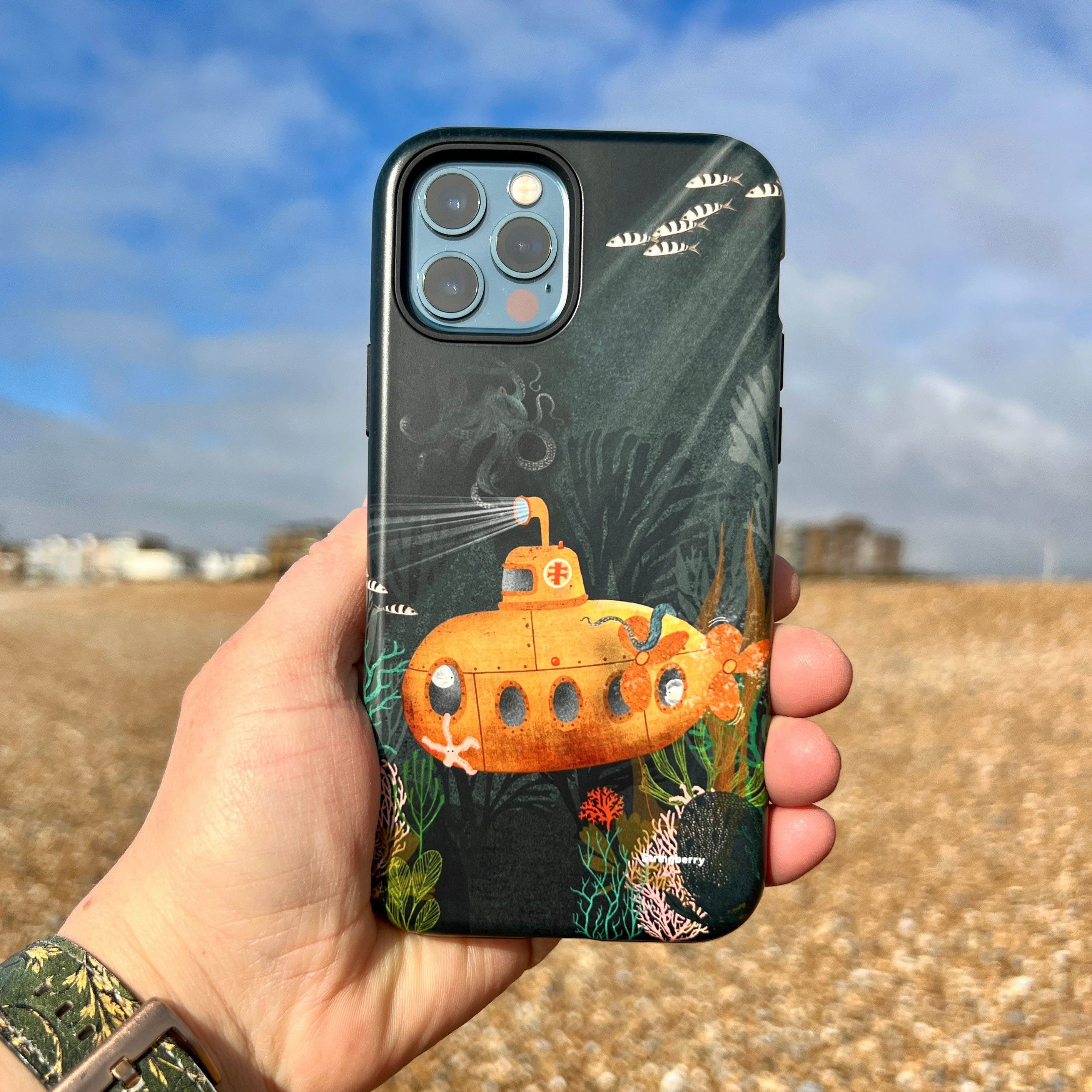 iPhone Tough Case - Submarine By Katherine Quinn Color Pattern Creative Style