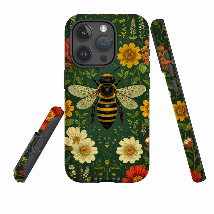 Polished Texture Design Premium Surface iPhone Tough Case - Summer Bee