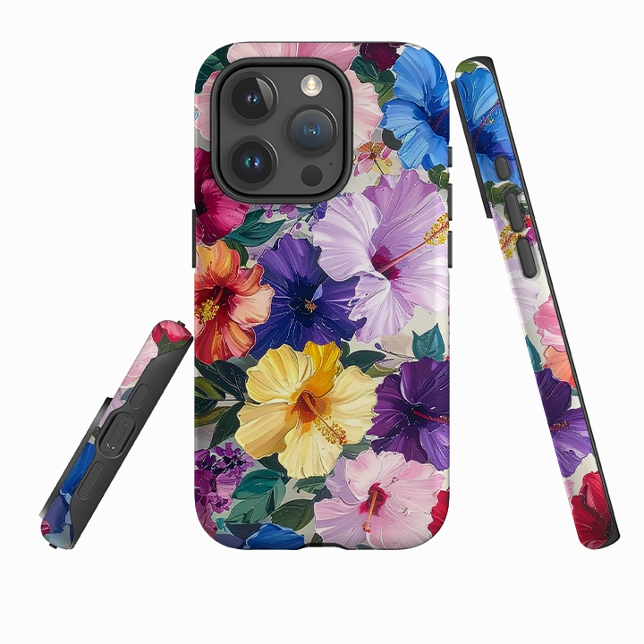 Water Resistant Strong Grip iPhone Tough Case - Summer Floral Great Ashley