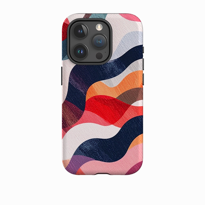 Pocket Friendly Matte Texture Design iPhone Tough Case - Summer Waves