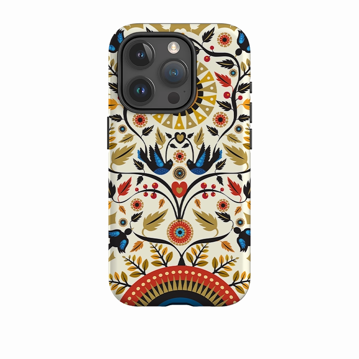 Hybrid Pattern Design Soft Surface Layer iPhone Tough Case - Sungrow By Patternistas