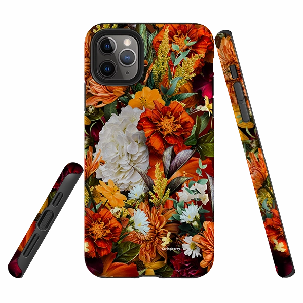 Soft Material Perfect Fit iPhone Tough Case - Sunrays Floral 1