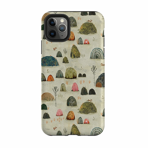 Shockproof Edge Comfort Shield Texture iPhone Tough Case - Sunset Mossy By Katherine Quinn