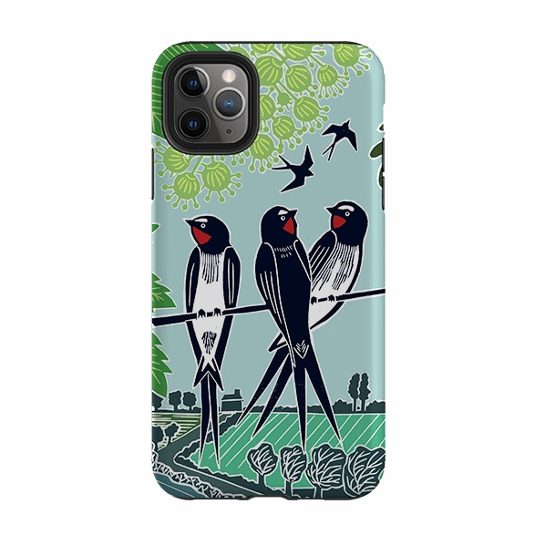 Soft Surface Layer iPhone Tough Case - Swallows By Kate Heiss