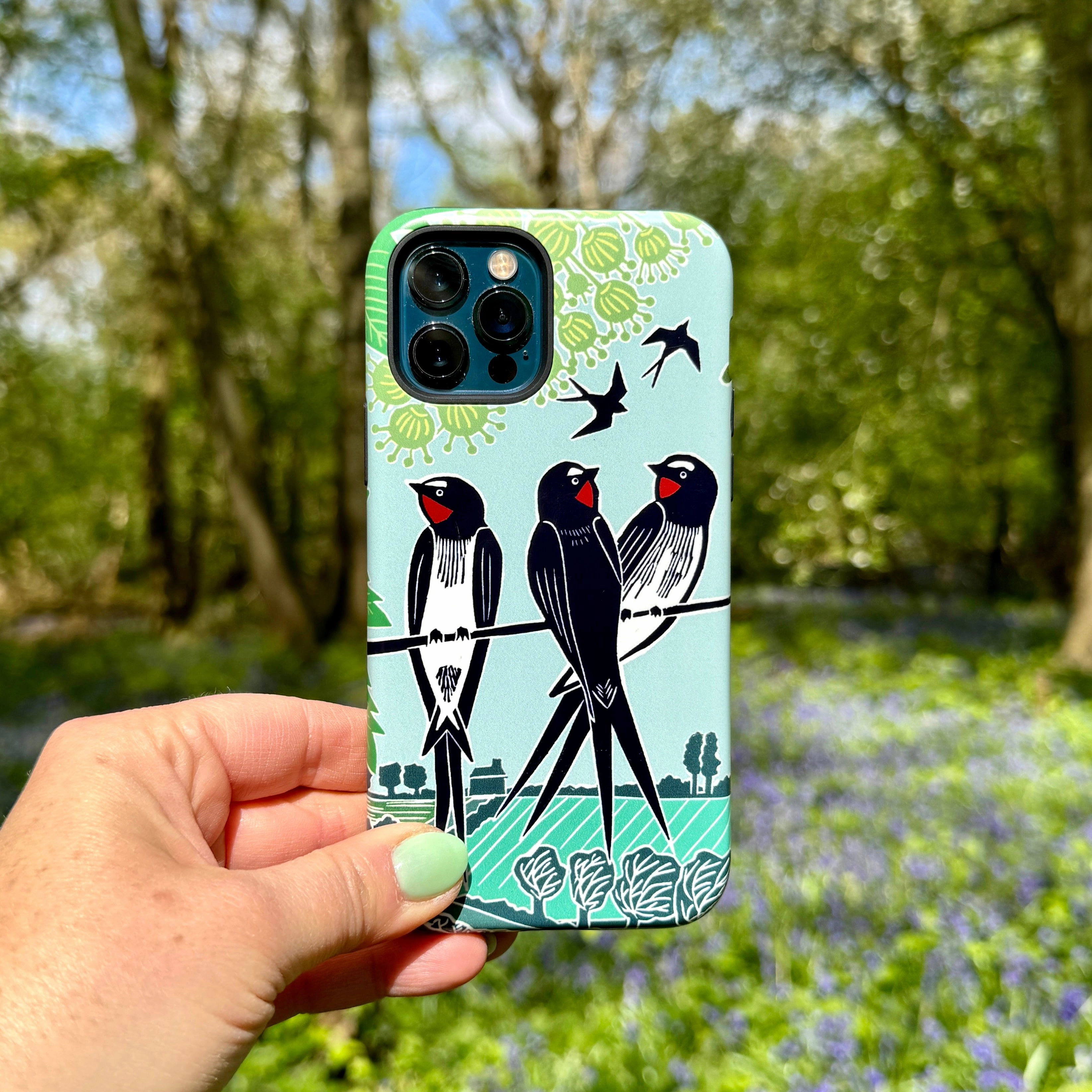 iPhone Tough Case - Swallows By Kate Heiss Tough Grip