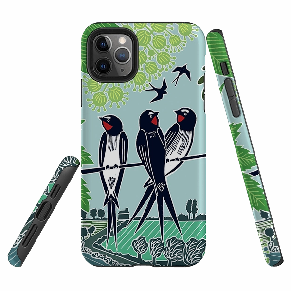 iPhone Tough Case - Swallows By Kate Heiss Modern Edge Elegant Build