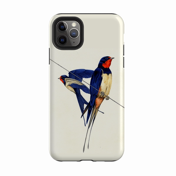 Sleek Finish Stylish Finish Texture iPhone Tough Case - Swallows By Philip Hood
