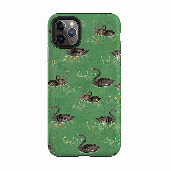 iPhone Tough Case - Swans Green By Katherine Quinn Tough Exterior