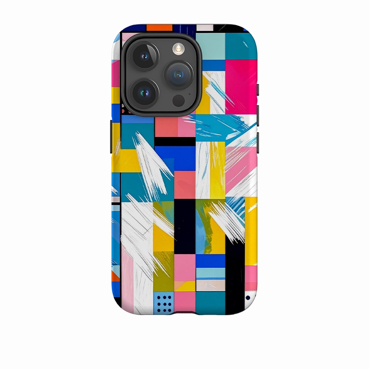 iPhone Tough Case - Technicolor Blast Stylish Look Hybrid Edge Finish