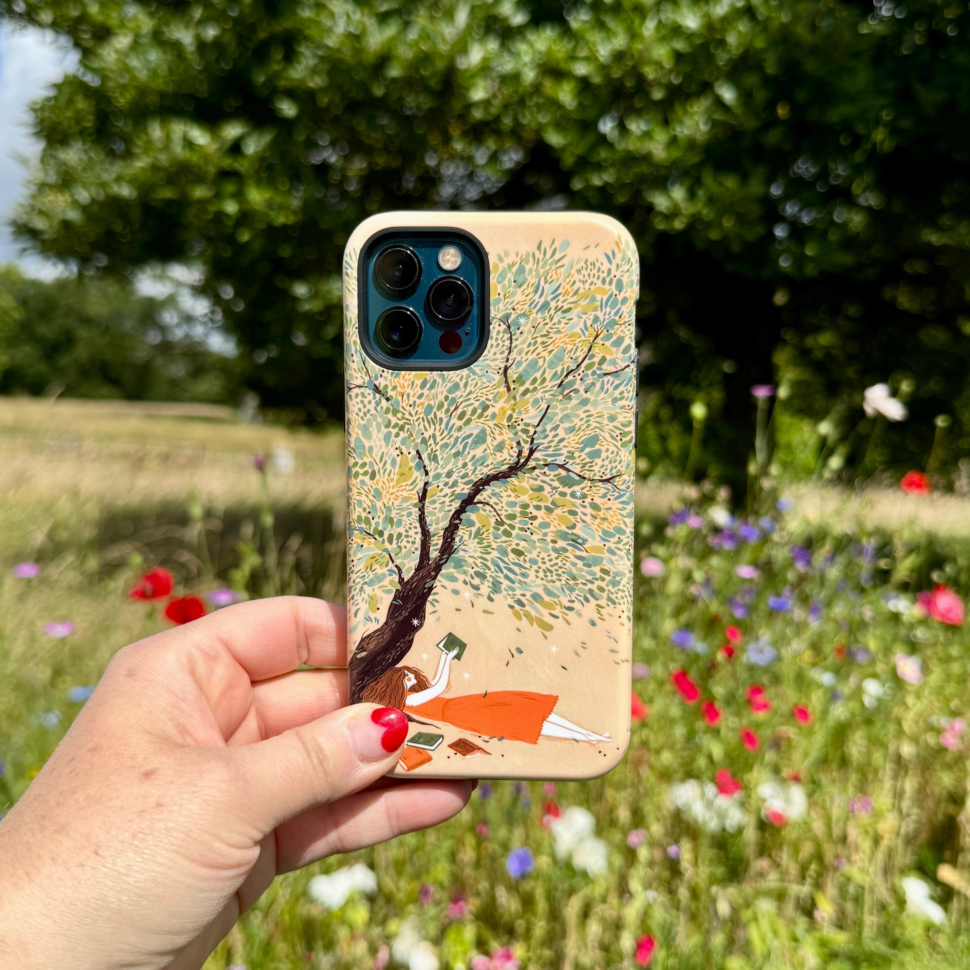 Comfort Texture Finish Protective Surface iPhone Tough Case - The Olive Tree By Madalina Andronic