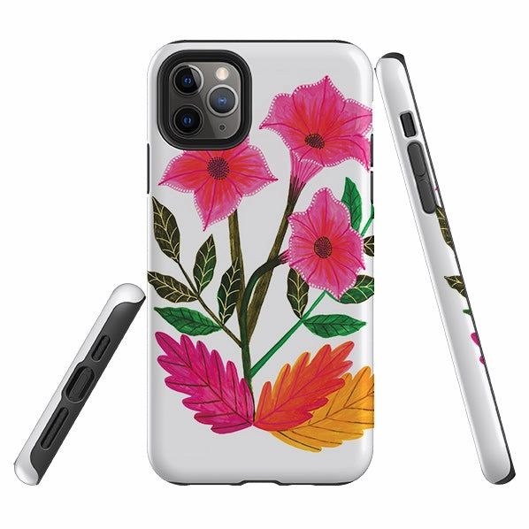 Modern Frame Pocket Size iPhone Tough Case - Trumpet Flowers By Lee Foster Wilson
