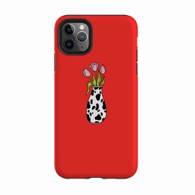 Tactile Feel Flexible Build Form iPhone Tough Case - Tulips-1