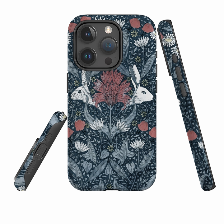 Rugged Protection iPhone Tough Case - Two Rabbits By Maria Matos