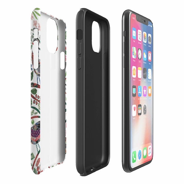 Handheld device Luxury Look iPhone Tough Case - Vintage Birds By Jane Robbins