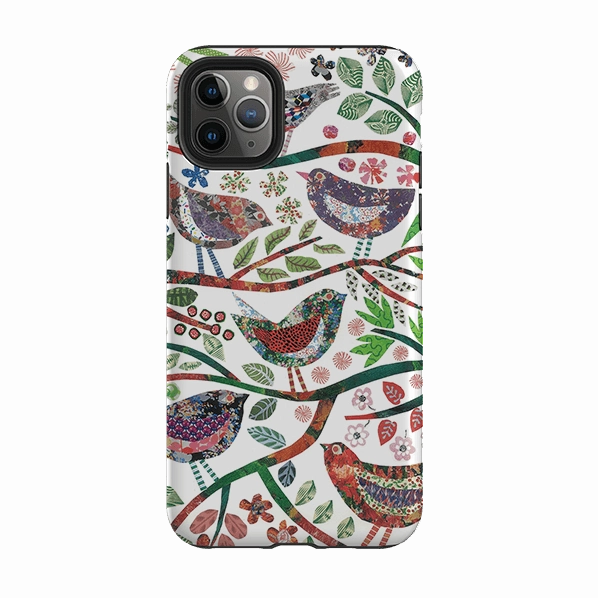 iPhone Tough Case - Vintage Birds By Jane Robbins Color Pattern