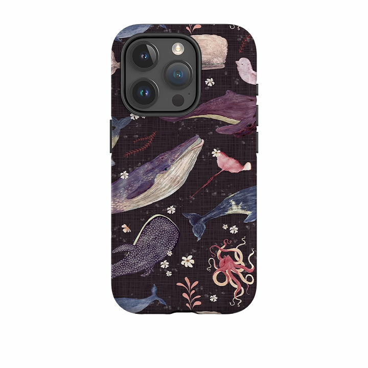 Practical Accessory iPhone Tough Case - Whale Song Grape By Katherine Quinn